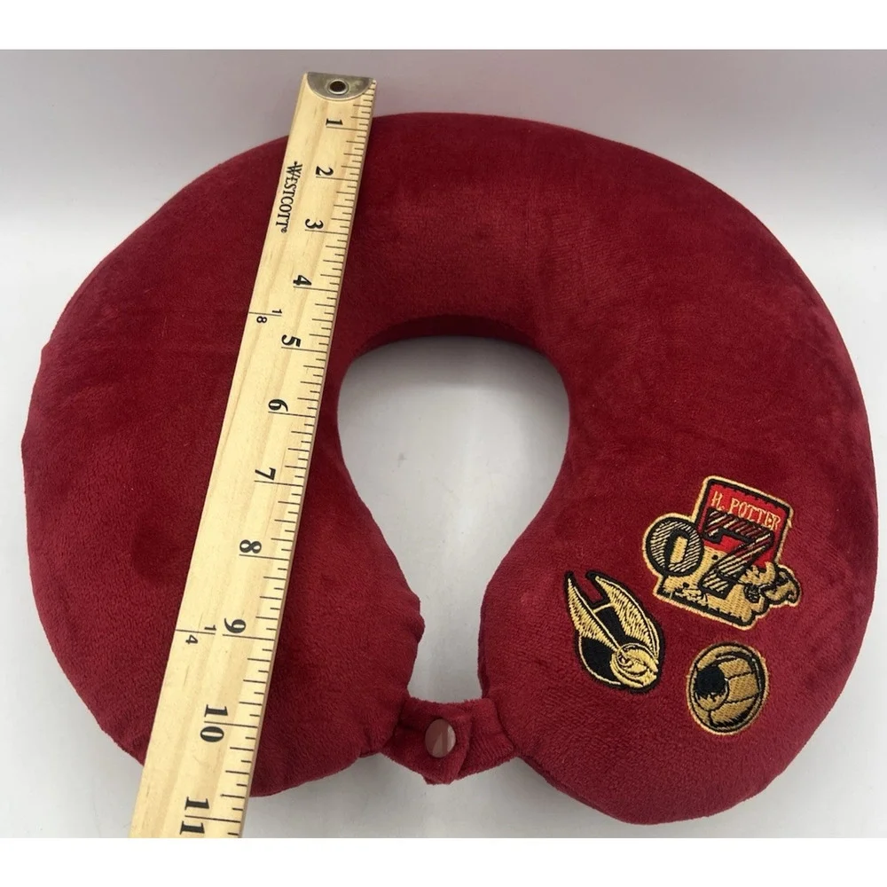 Harry Potter Hogwarts Travel Neck Pillow Red Plush Wizarding World Cushion